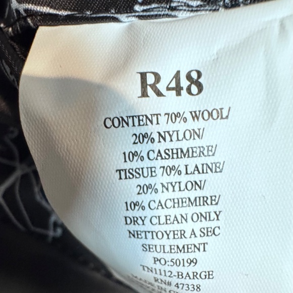 NWT Men's Nautica Barge Classic Fit Wool Cashmere Overcoat R48 - Picture 5 of 8